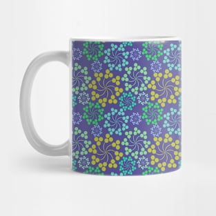 Blue Floral Swirl Pattern Mug